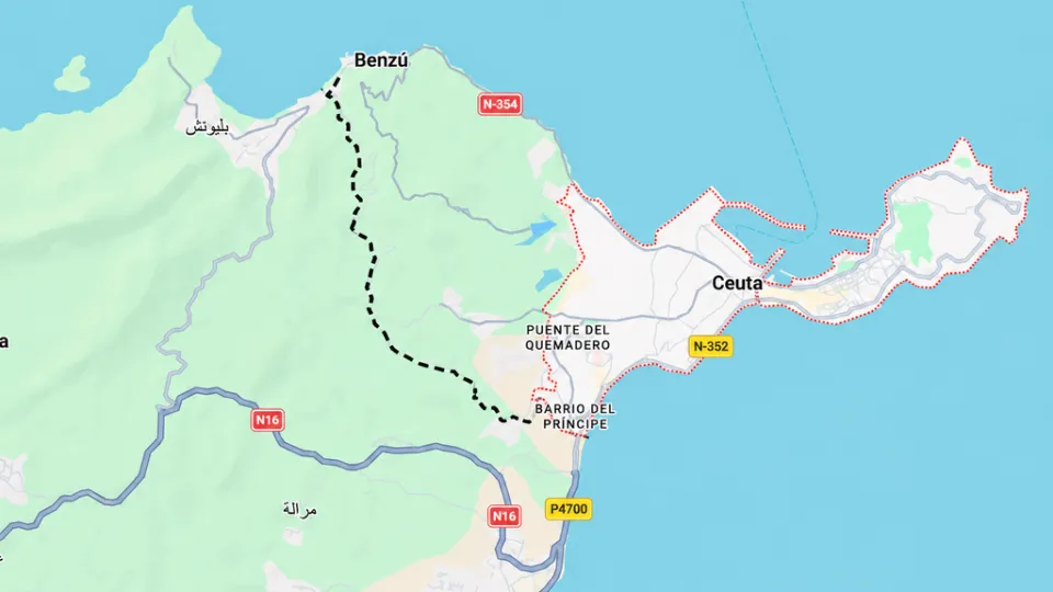 La frontera de Ceuta y Melilla en Google Maps lleva años siendo una línea de puntos. Ahora Bruselas decidirá si incumple la DSA