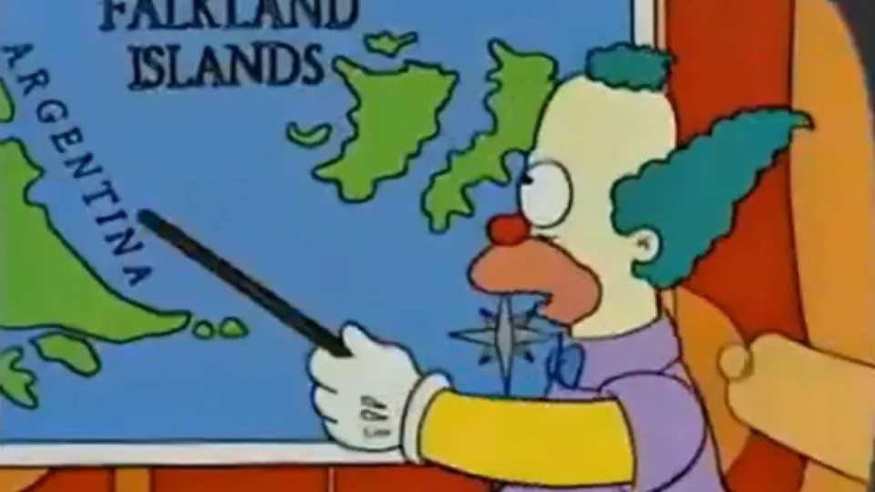Polémica: Telefe eliminó una escena de "Los Simpson" que menciona a las Islas Malvinas