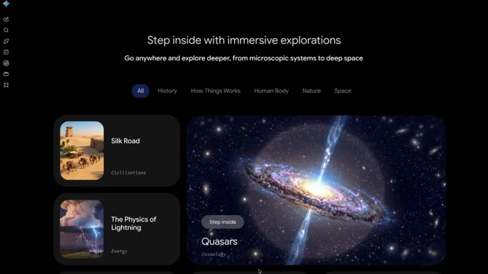 Gemini estrena exploraciones inmersivas para estudiantes: temas que se abren capa a capa, pero aún no en español