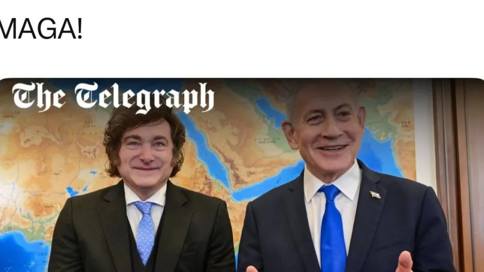 Milei compartió una publicación de un diario británico que afirma un apoyo directo de Netanyahu sobre Malvinas, pero en Israel la desmienten