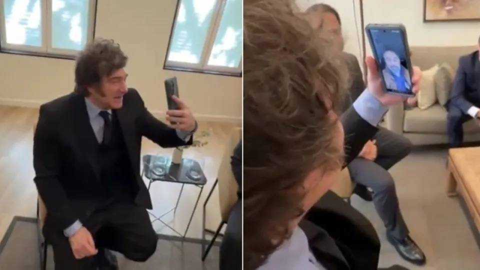 "Che, dicen que no me que querés más... ¡Ja!", Milei subió un irónico video hablando con Santiago Abascal para desmentir tensiones con el líder de Vox